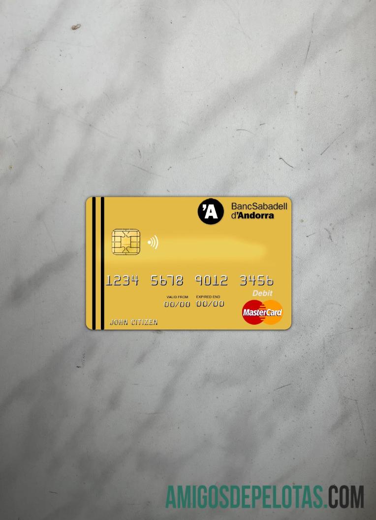 Andorra Banc Sabadell Mastercard Photo Look Front exemplo